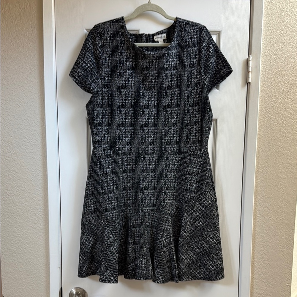 Maison Jules Black and Silver A-line Mini Dress - Picture 1 of 6